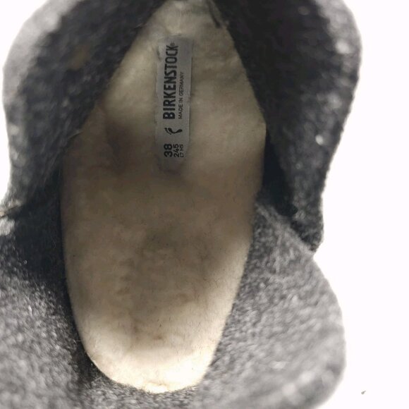 BIRKENSTOCK Andermatt Wool Felt Slipper Boot Anthracite Gray Narrow EU 38 main image 7